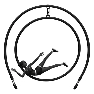 aerial hoops silhouette  sticker