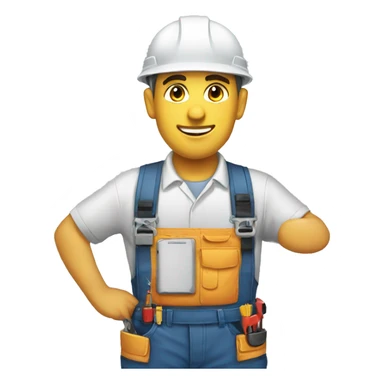 Male electrician  sticker