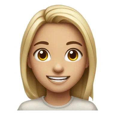 realistic portrait of girl laughing sticker