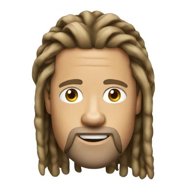 brad pitt with dreadlocks sticker