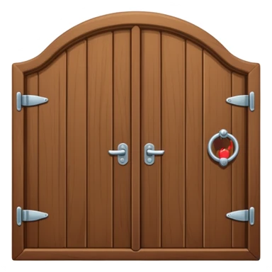 porta de madeira arredondada no topo sticker