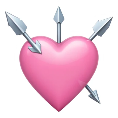 Pink heart with arrows sticker