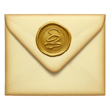 an envelope with a vintage ethereal wax seal sticker