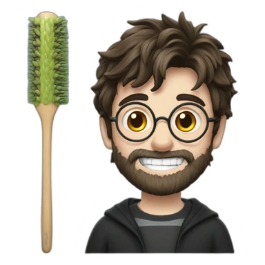 Harry Potter qui se brosse les dents sticker