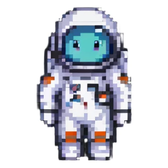 Tiny astronaut sticker