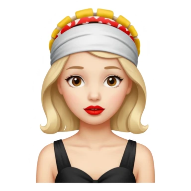 Retro girl saying oops sticker