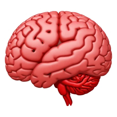 brain with red vessel sticker