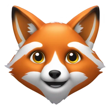 fox with tiktok logo sticker