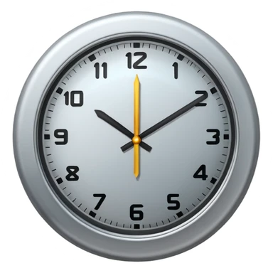 An emoji with a clock sticker