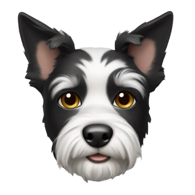 Black and white terrier dog sticker