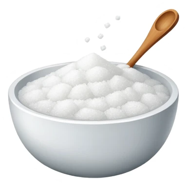 white sugar in bowl sticker