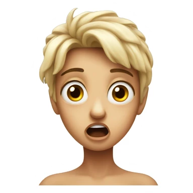 Shocked fae with big eyes sticker