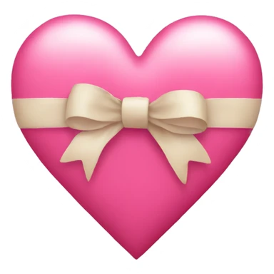 Heart bow sticker