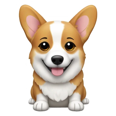 Corgi with Grey cosy sticker