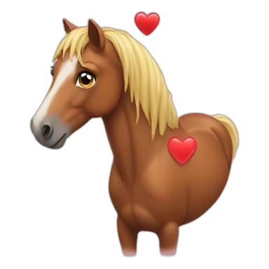 horse in heart sticker