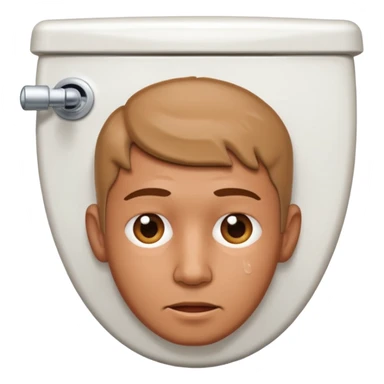Man Head in toilet  sticker