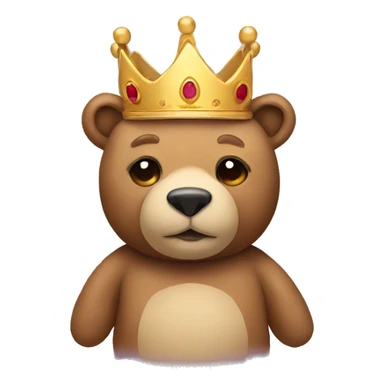 teddy bear with a crown sticker