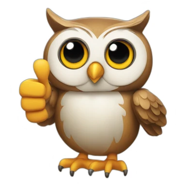 owl-thumbs-up sticker