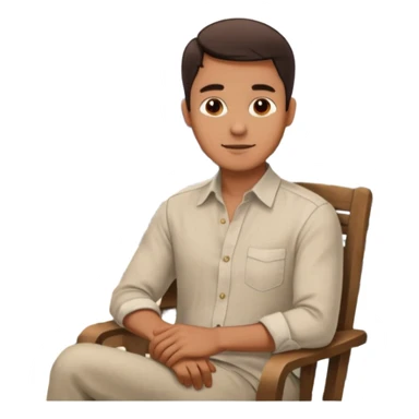 Man + chair + city view, Balcony Sitters sticker