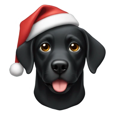 Black Labradore with Santa hat  sticker