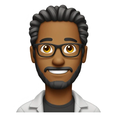 geek dude with man bun sticker