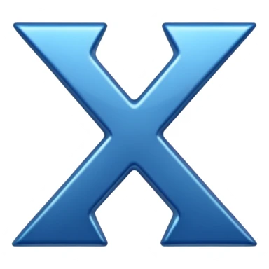 青い背景にX sticker