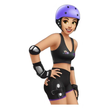 roller derby girl sticker