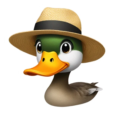 duck wearing a hat sticker
