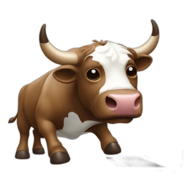 bull trading on laptop sticker