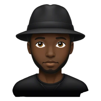 The hat man black silhouette  sticker