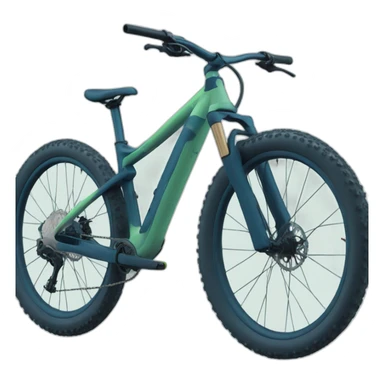 mountain bike in dark blue and pale green color sticker