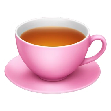 Tea cup pink sticker