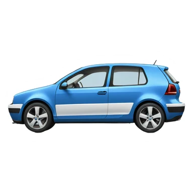 A blue Volkswagen golf 5 sticker