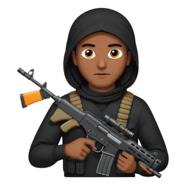 Árabe con arma  sticker