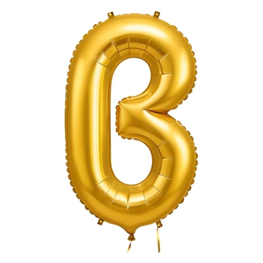 the number 0 in gold balloons sticker