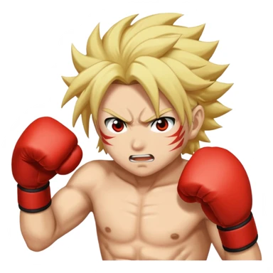 Rengoku from demon slayer getting punched sticker