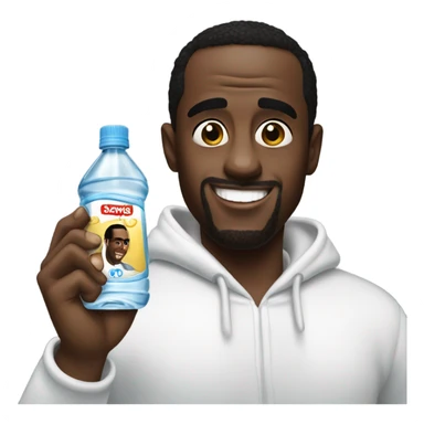 p diddy holding baby oil sticker