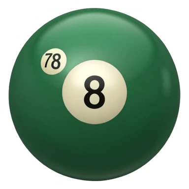 green billiard ball 7 number sticker