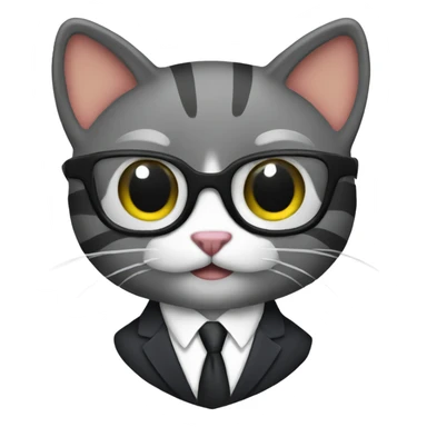 Business cat in a suit sticker