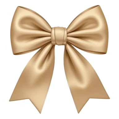 Beige bow sticker