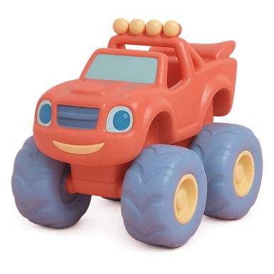 Blaze from Blaze and the Monster Machines in a vinyl figure style, toy-like, glossy finish sticker