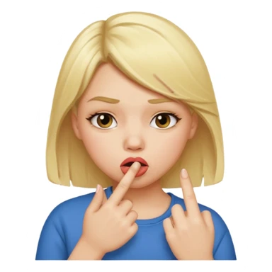 fille doigt dans la bouche chipie sticker