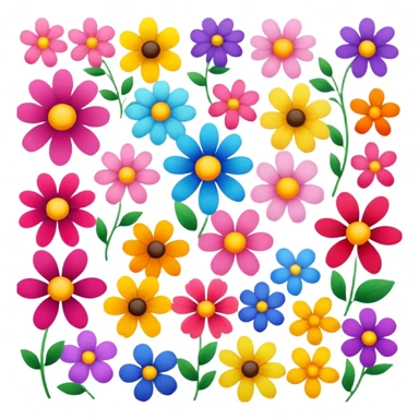 🌸 in different colors sticker