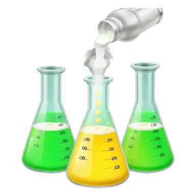 hi-lighters lemon baking soda uv light glowing formula in beaker/ test tube and baking soda in lab sticker