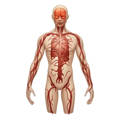 Human body with vains and arteries  sticker