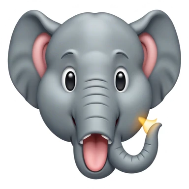 Cinematic Cute Yawning Elephant Portrait Emoji, Head tilted slightly with a dramatic, wide-open yawn, showcasing a soft, wrinkled gray hide with gently drooping ears and large, sleepy eyes, Simplified yet irresistibly adorable features, highly detailed, glowing with a soft, cozy glow, high shine, relaxed yet expressive, stylized with a touch of tender whimsy, bright and endearing, soft glowing outline, capturing the essence of a drowsy yet affectionate elephant, so drowsy it feels like it could stretch out of the screen and curl up for a nap! sticker