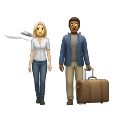 able-bodied people next to a plane sticker