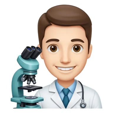Dentista con microscopio  sticker