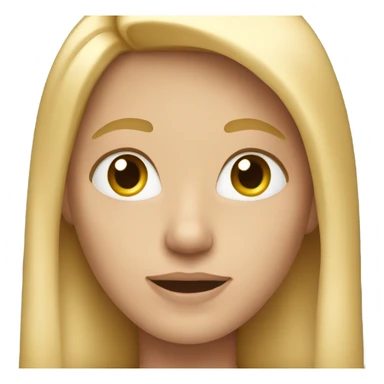 Hi its me blonde Long hair sticker