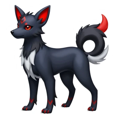 Translucent Magnificent Houndour-Absol-Zorua-Umbreon-fusion (full body) sticker